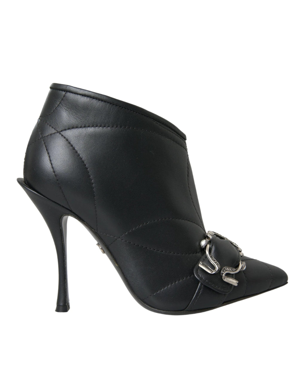 Dolce & Gabbana Black Devotion Quilted Buckled Boots Shoes by Dolce & Gabbana