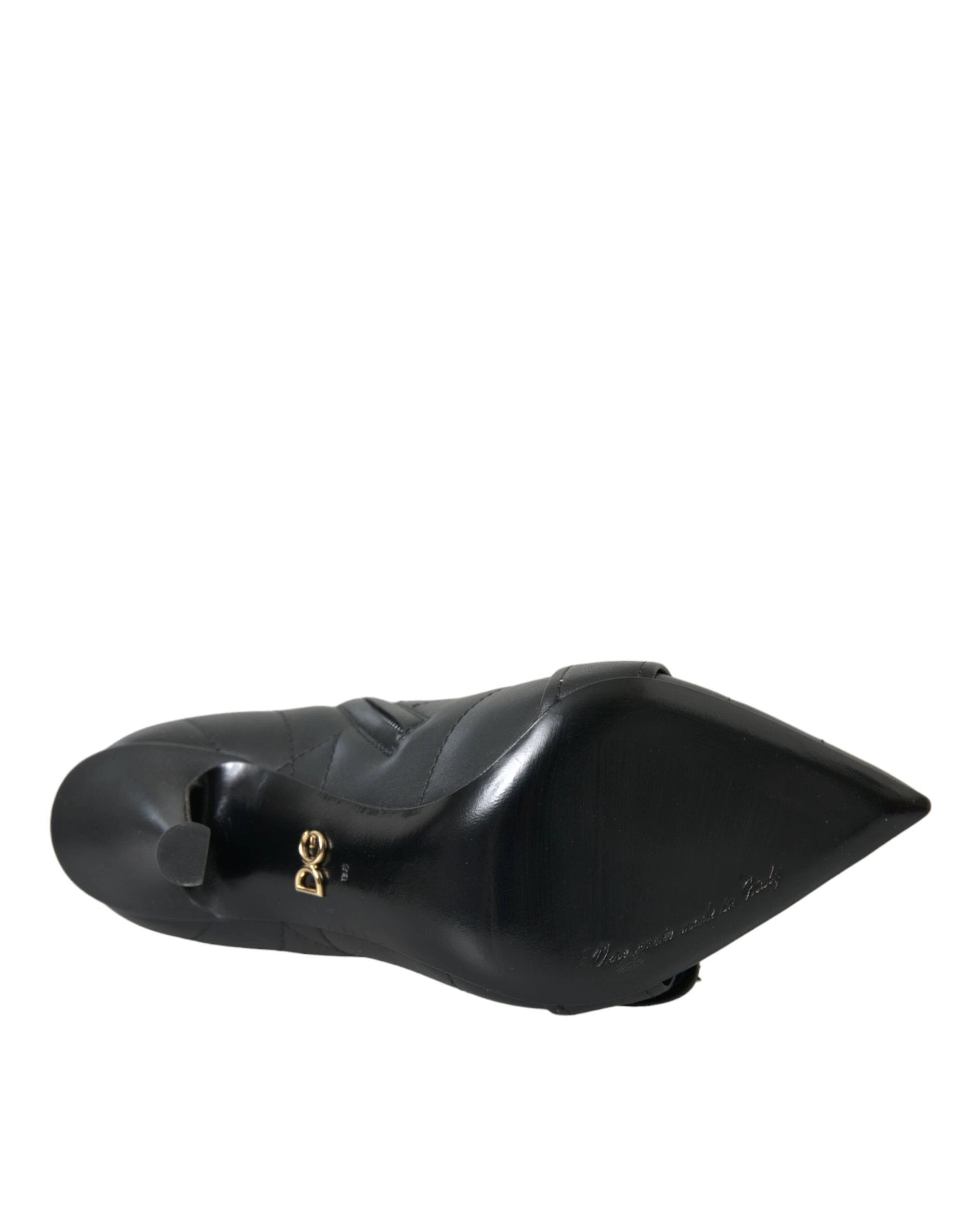 Dolce & Gabbana Black Devotion Quilted Buckled Boots Shoes by Dolce & Gabbana