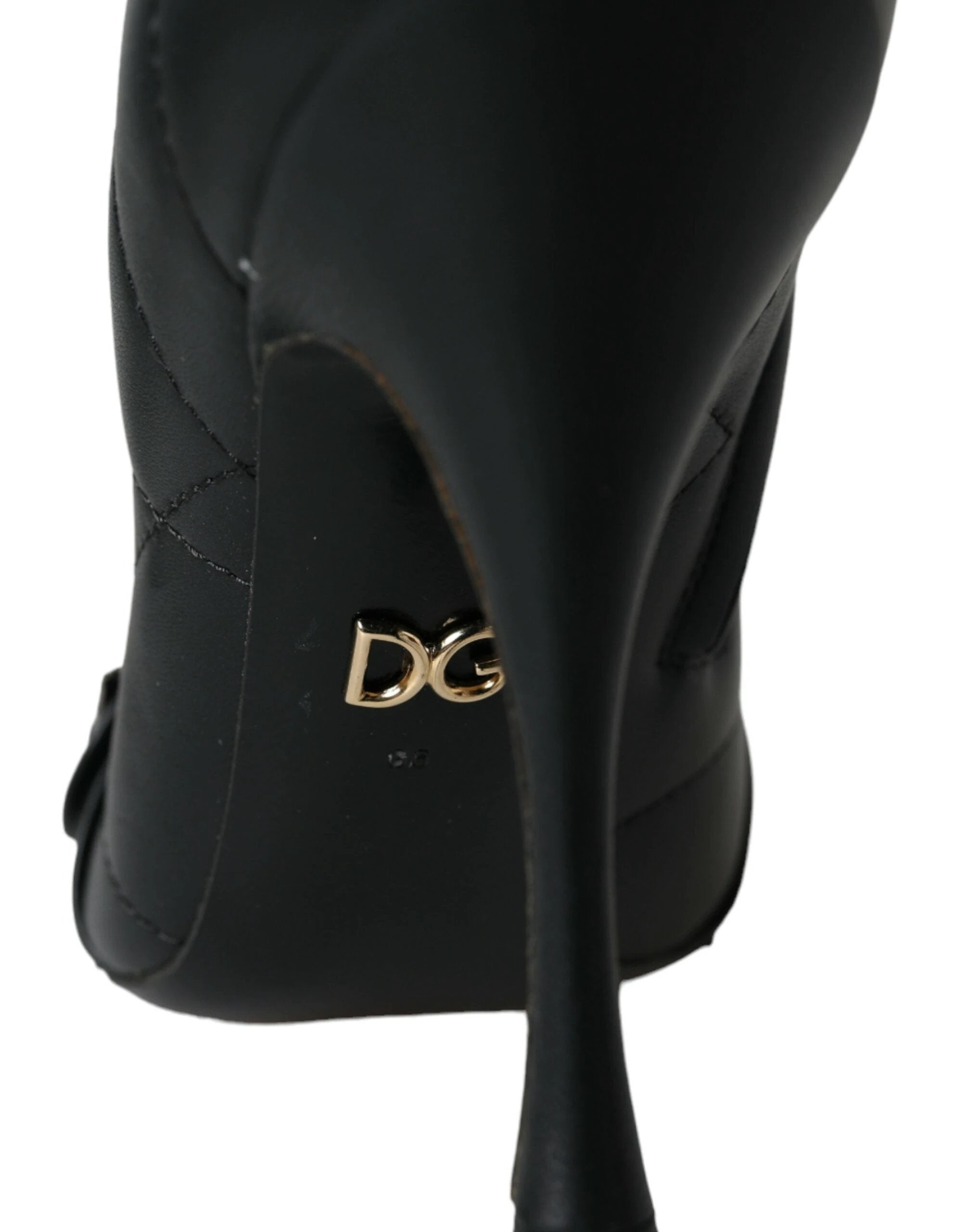 Dolce & Gabbana Black Devotion Quilted Buckled Boots Shoes by Dolce & Gabbana