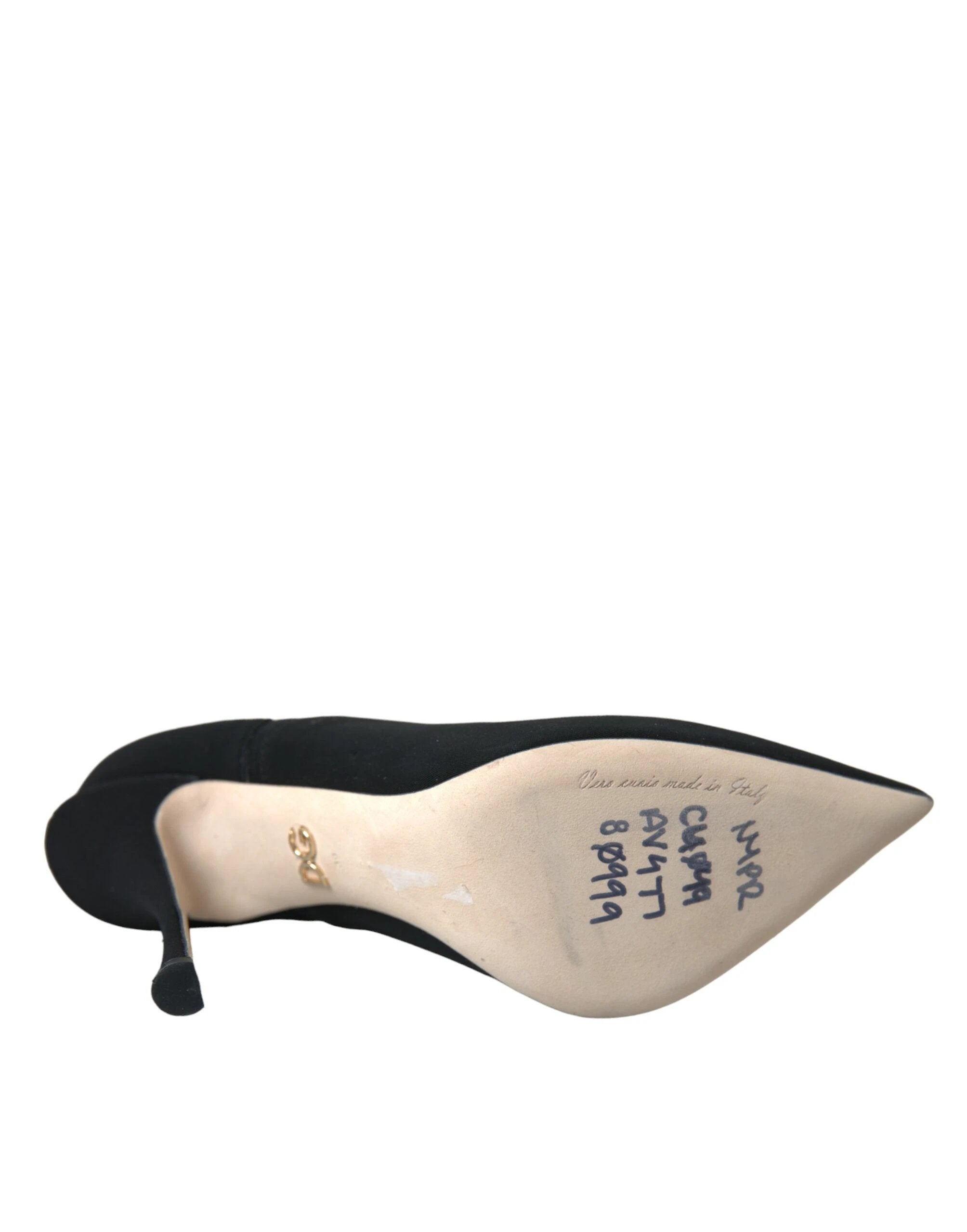 Dolce & Gabbana Black Stiletto Heels Mid Calf Boots Shoes by Dolce & Gabbana