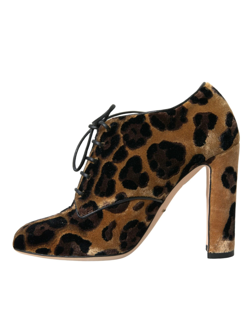 Dolce & Gabbana Brown Leopard Hair Lace Up Booties Shoes by Dolce & Gabbana