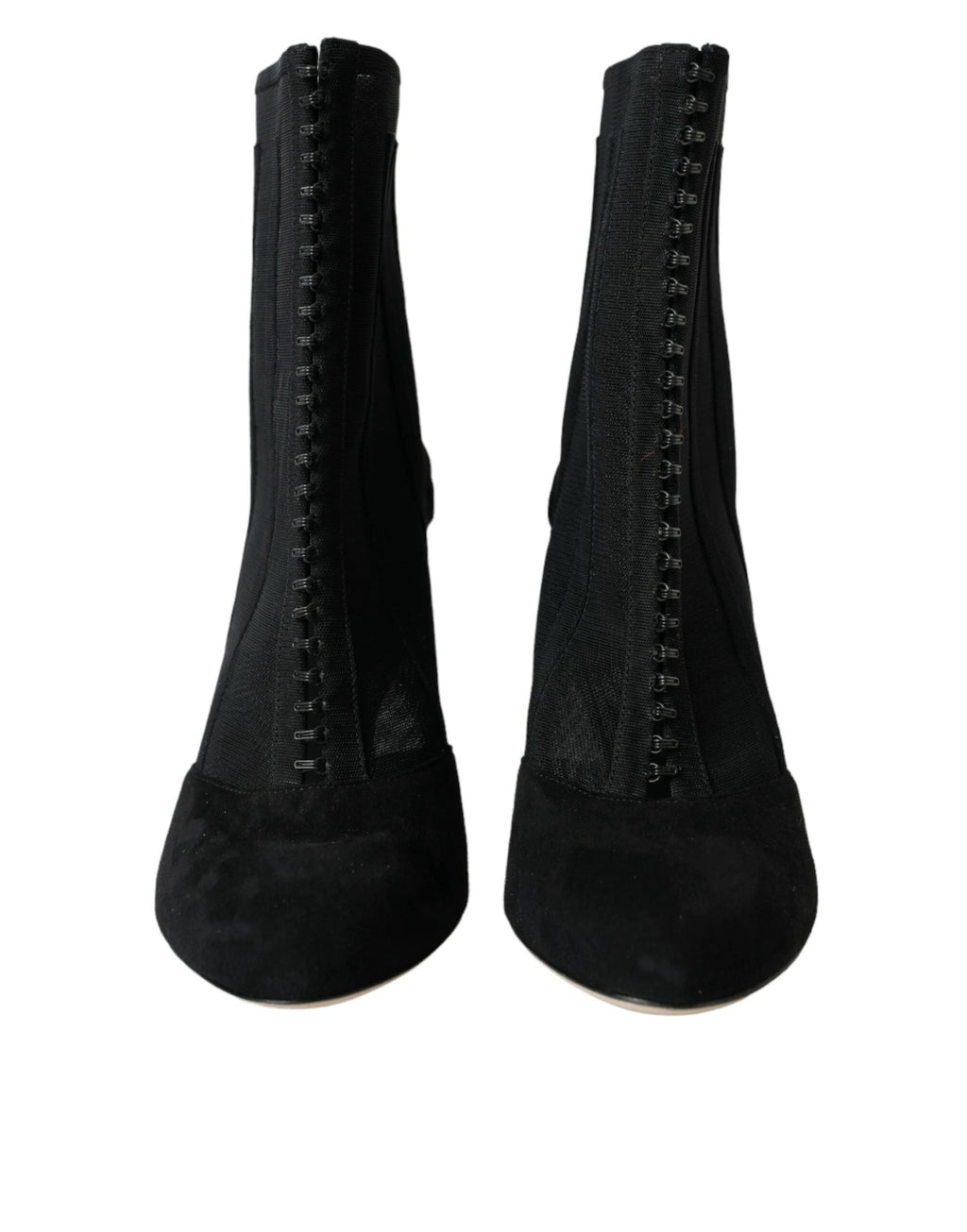 Dolce & Gabbana Black Mesh Stiletto Heels Ankle Boots Shoes by Dolce & Gabbana