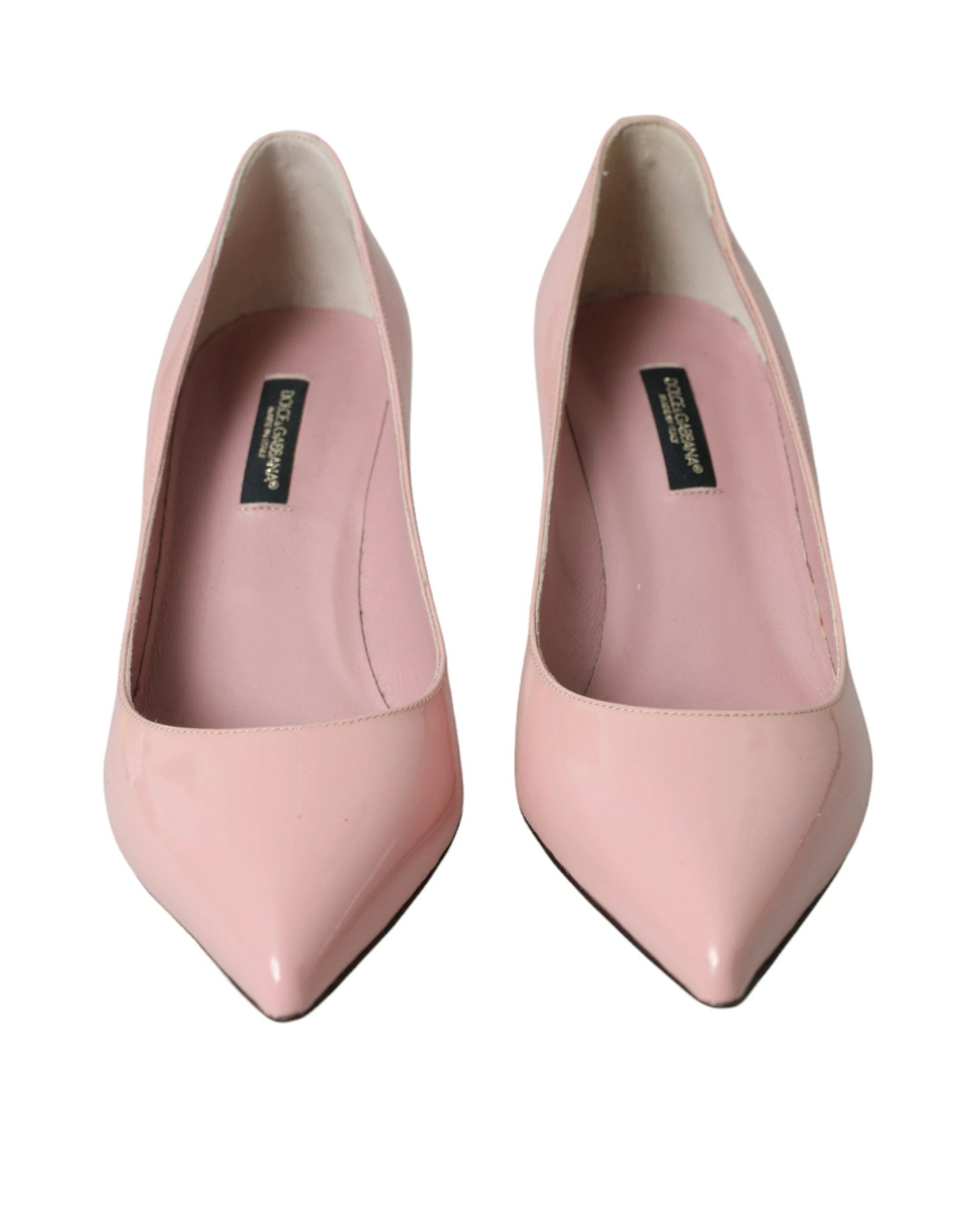 Dolce & Gabbana Light Pink Patent Leather Heels Pumps Shoes by Dolce & Gabbana