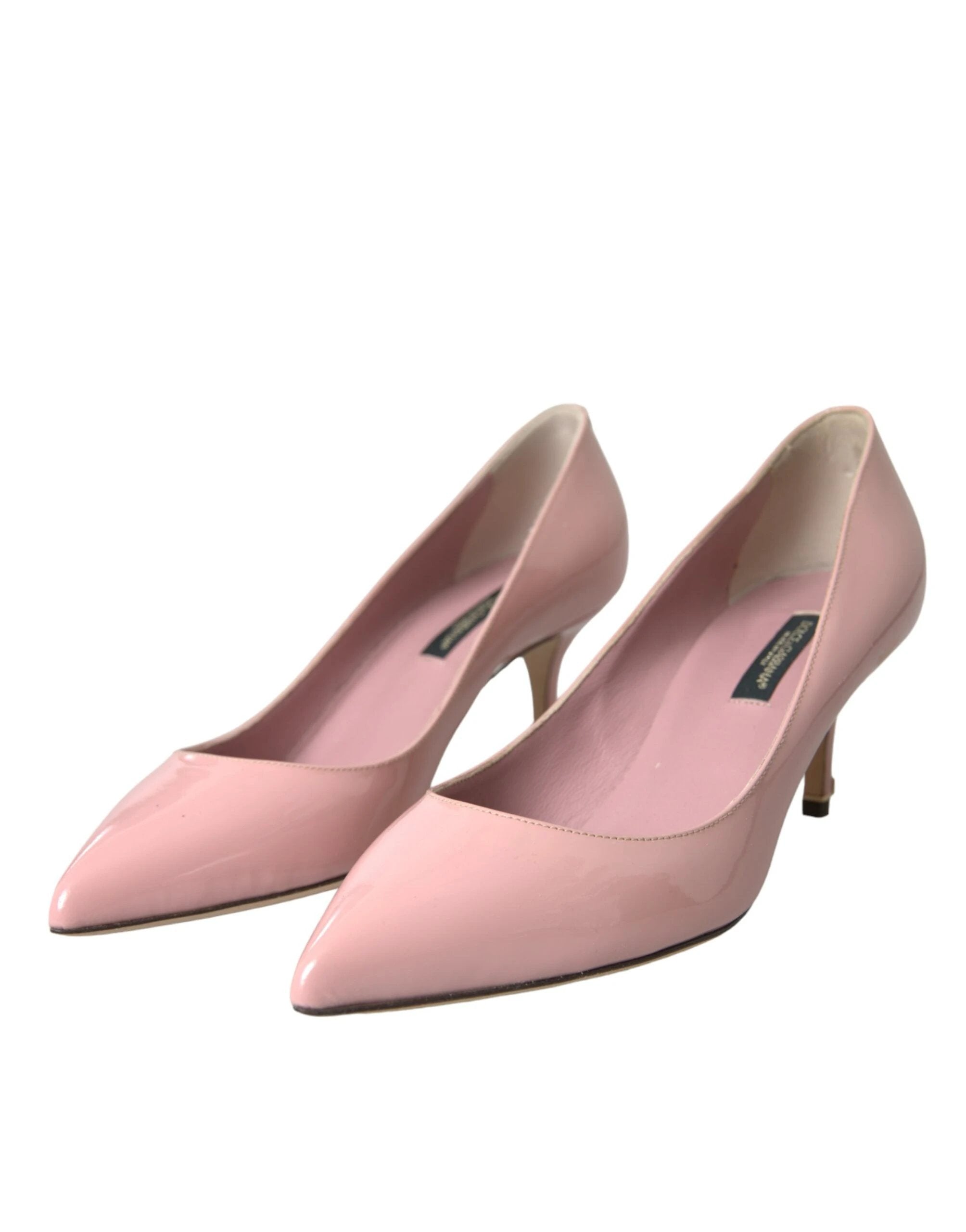 Dolce & Gabbana Light Pink Patent Leather Heels Pumps Shoes by Dolce & Gabbana