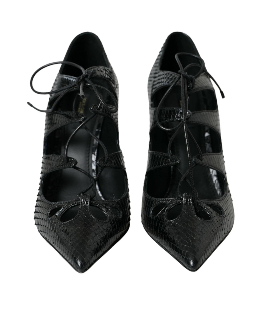 Dolce & Gabbana Black Python Leather Mary Jane Pumps Shoes by Dolce & Gabbana