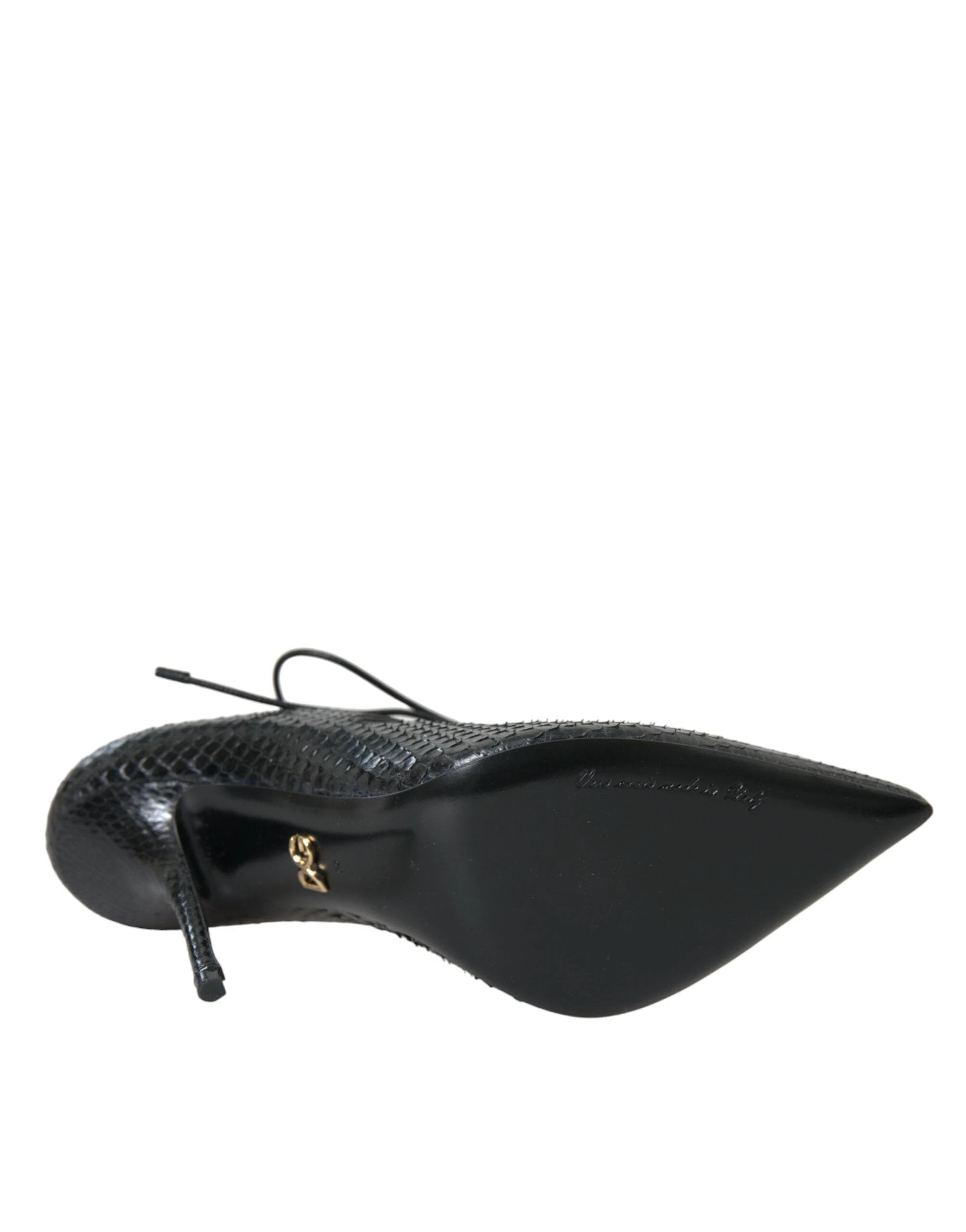 Dolce & Gabbana Black Python Leather Mary Jane Pumps Shoes by Dolce & Gabbana