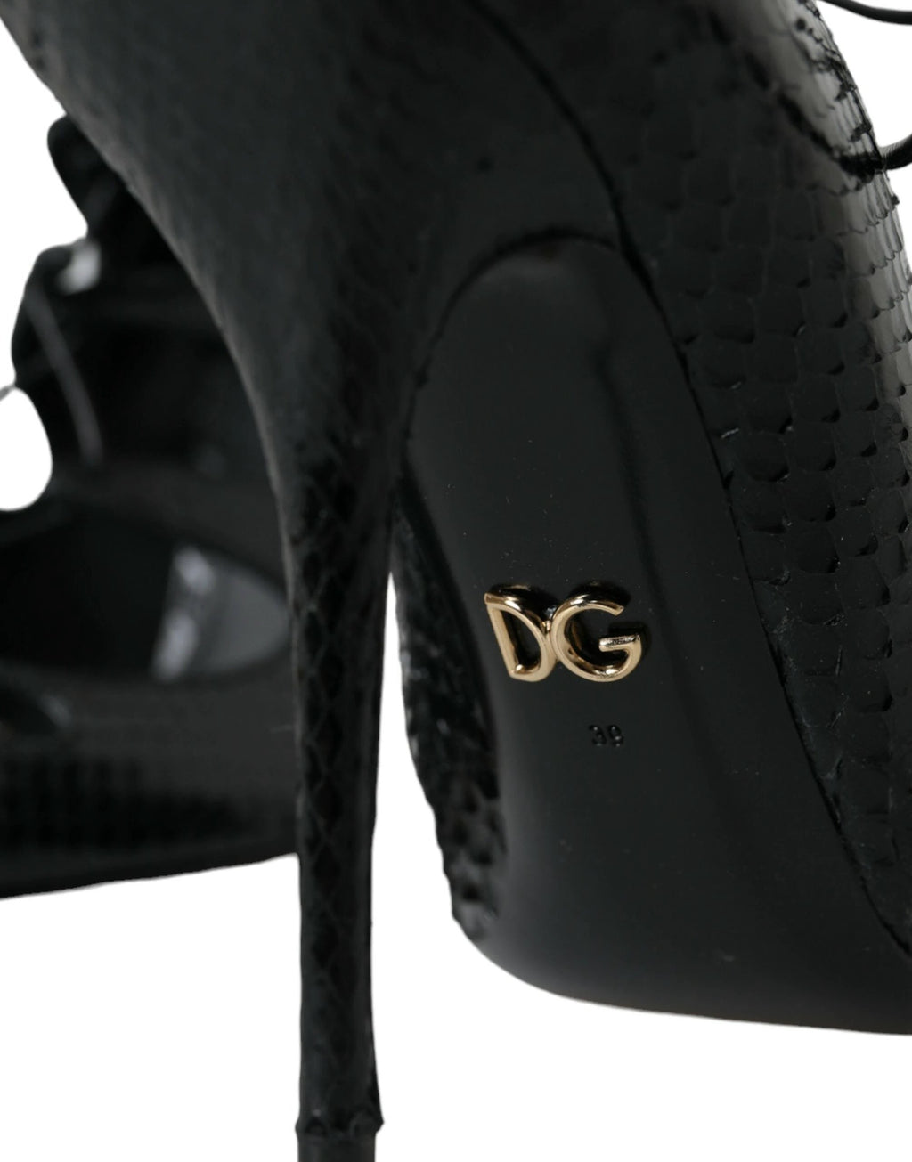Dolce & Gabbana Black Python Leather Mary Jane Pumps Shoes by Dolce & Gabbana