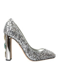 Dolce & Gabbana Silver Sequin Embellished Heels Pumps Shoes by Dolce & Gabbana