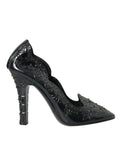 Dolce & Gabbana Black Crystal CINDERELLA Heels Pumps Shoes by Dolce & Gabbana