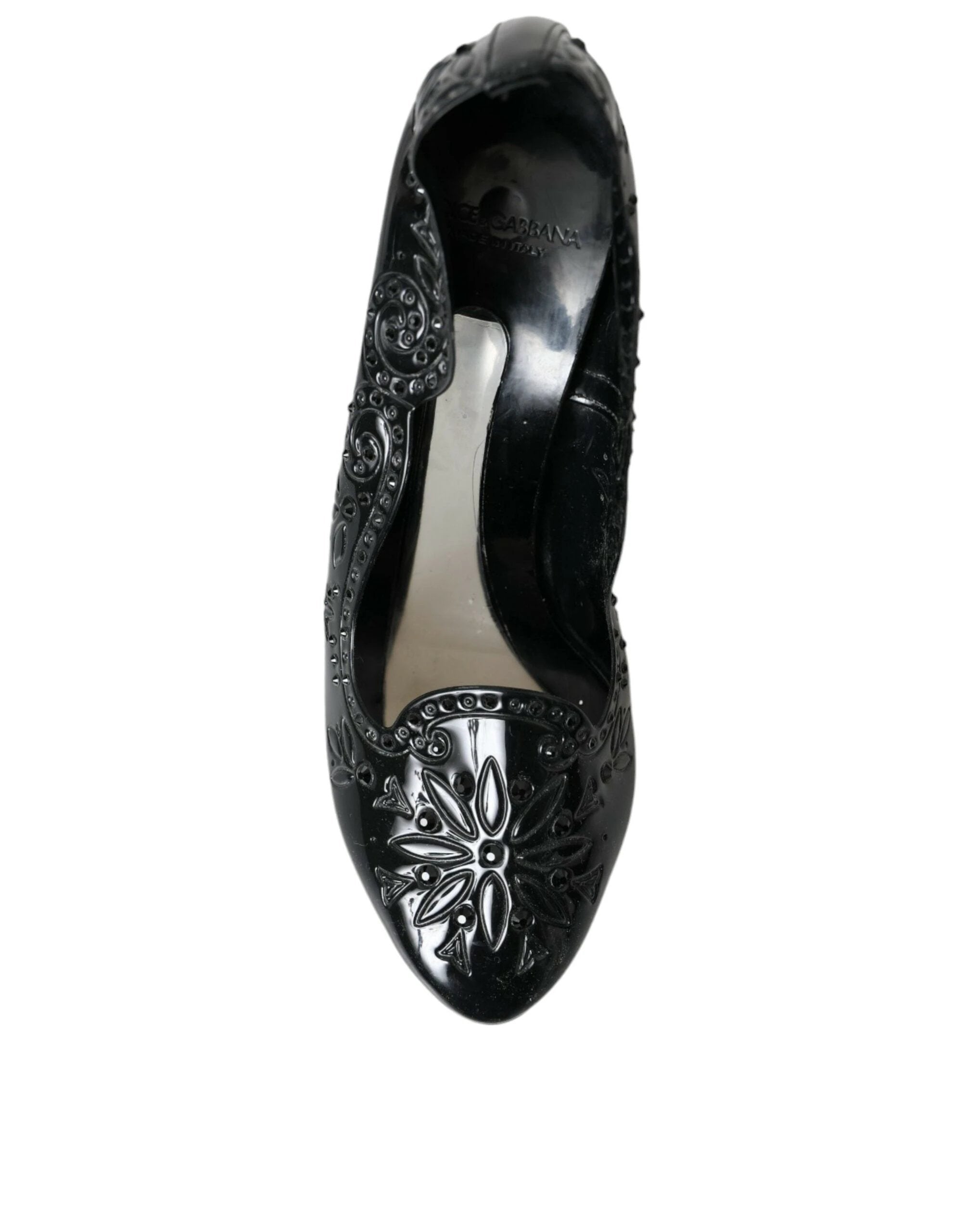 Dolce & Gabbana Black Crystal CINDERELLA Heels Pumps Shoes by Dolce & Gabbana