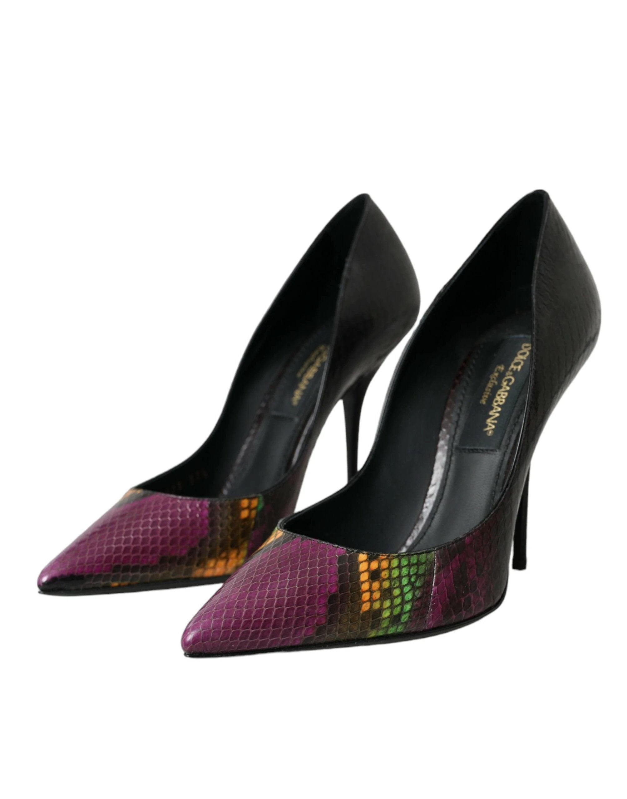 Dolce & Gabbana Multicolor Exotic Leather Heels Pumps Shoes by Dolce & Gabbana