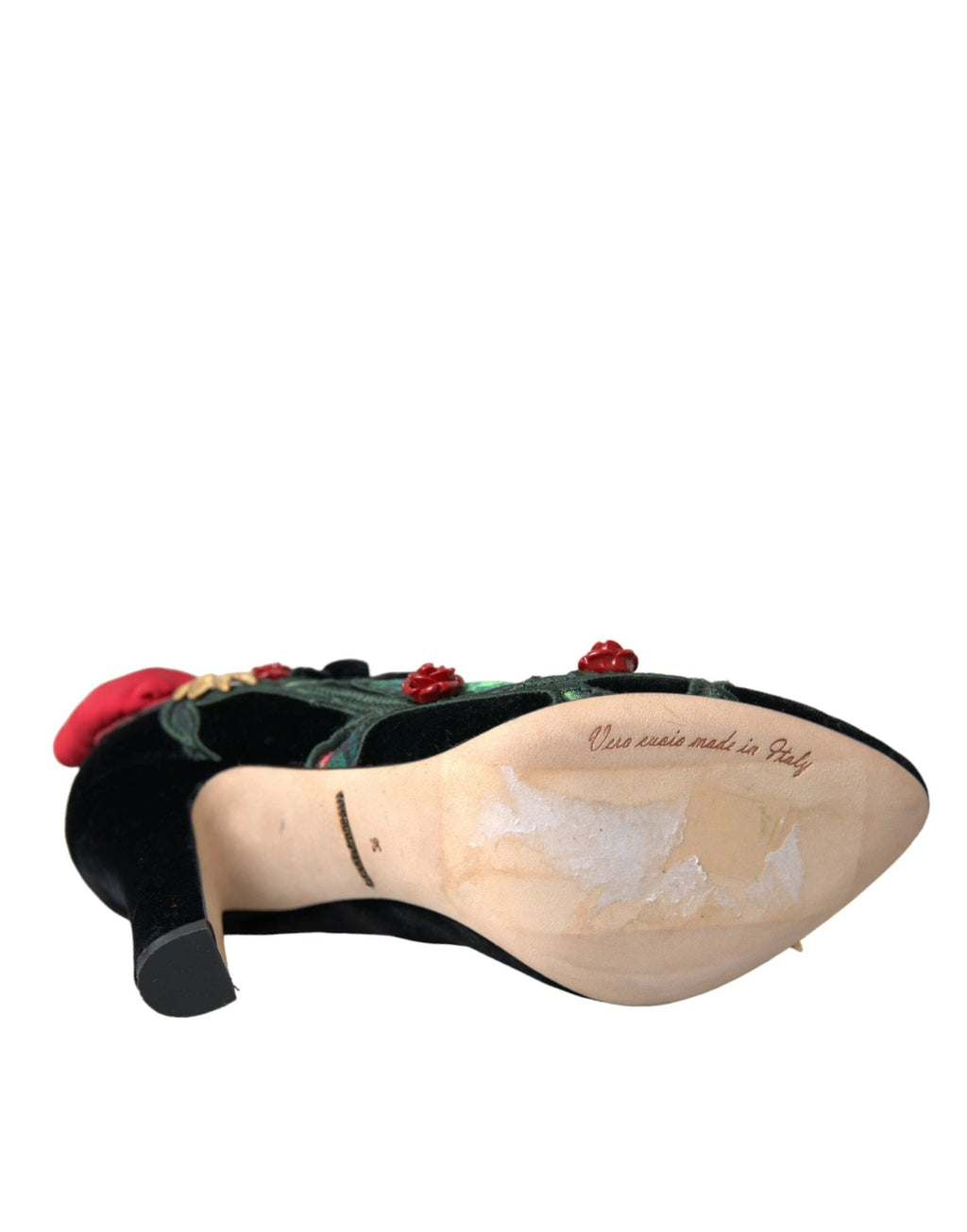 Dolce & Gabbana Black Roses Crystal Brooch Mary Jane Shoes by Dolce & Gabbana