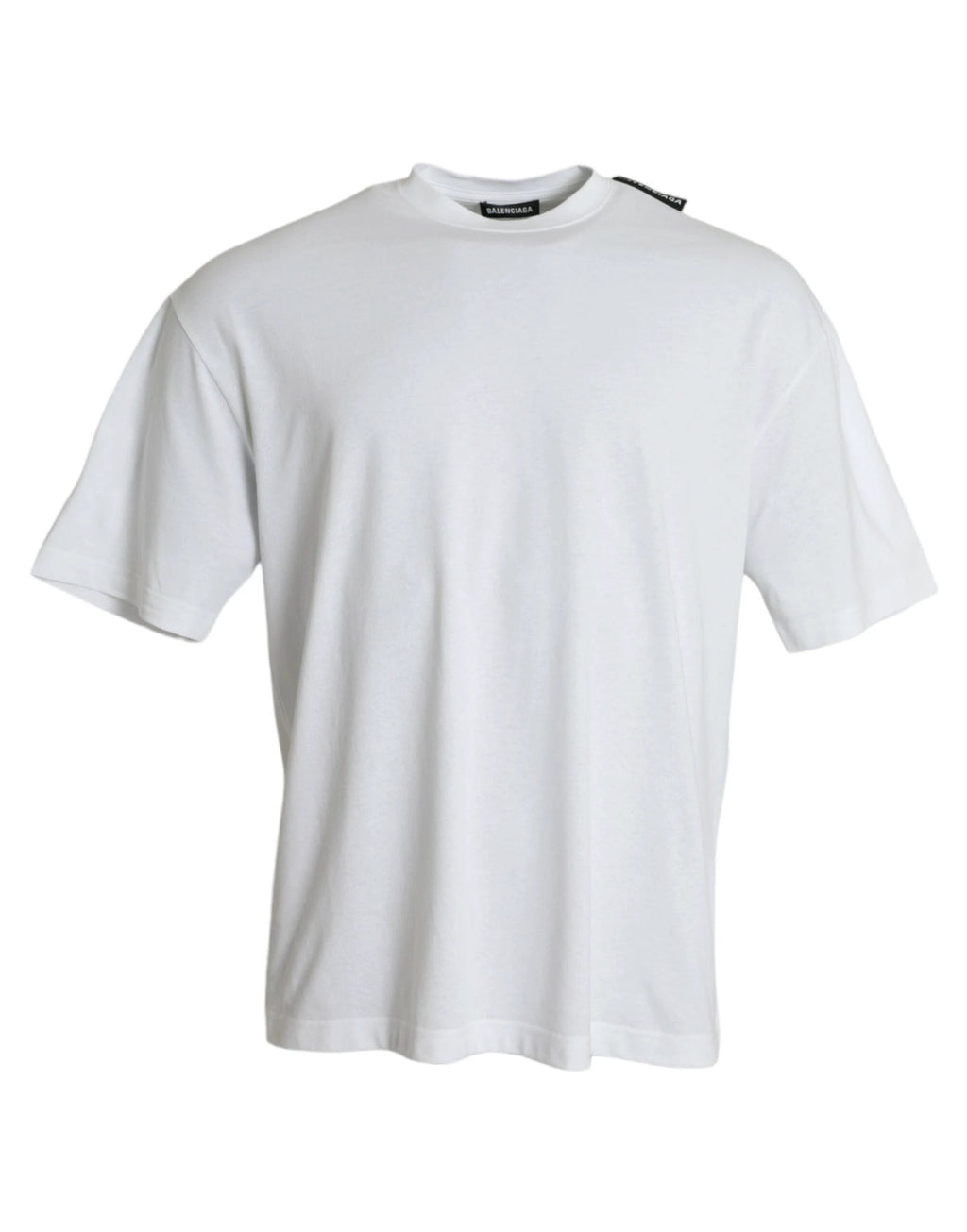 Balenciaga Off White Cotton Jersey Round Neck T-shirt by Balenciaga