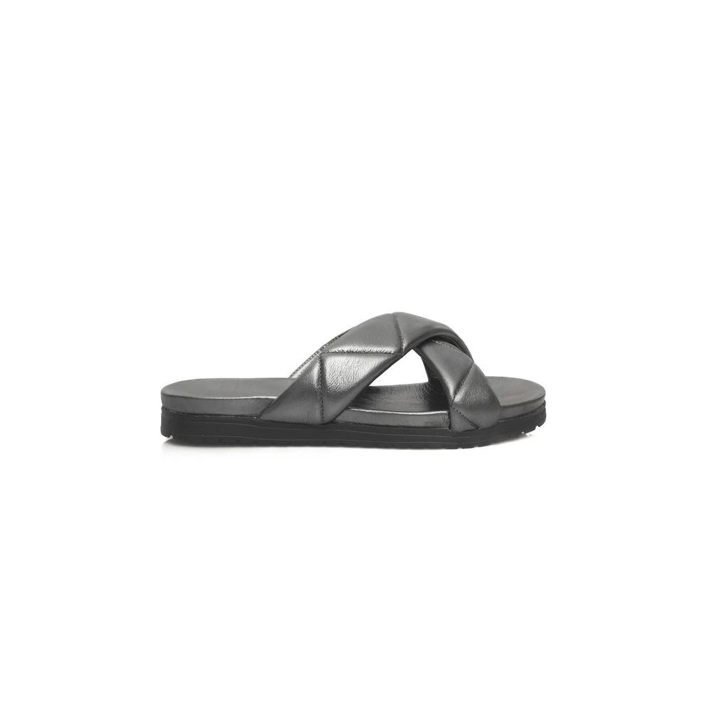 Cerruti 1881 Gray Lambskin Women Sandal by Cerruti 1881