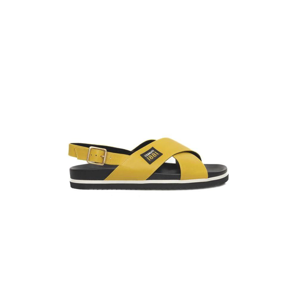 Cerruti 1881 Yellow Calfskin Women Sandal by Cerruti 1881