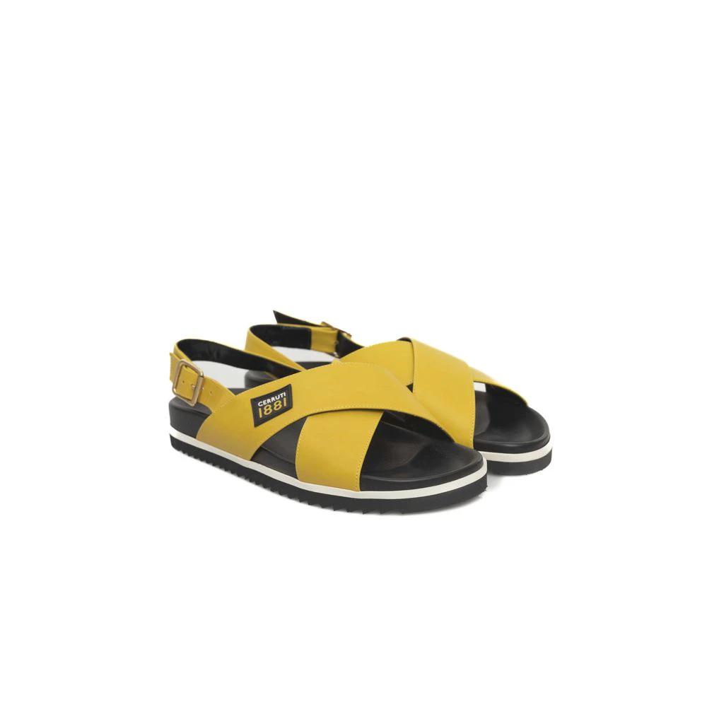 Cerruti 1881 Yellow Calfskin Women Sandal by Cerruti 1881