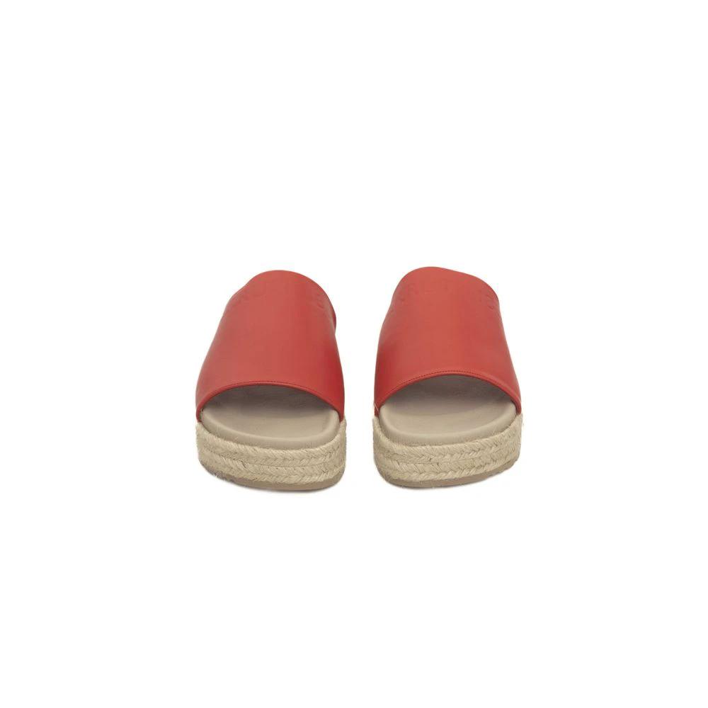 Cerruti 1881 Red Calfskin Women Sandal by Cerruti 1881