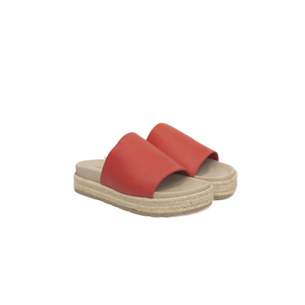 Cerruti 1881 Red Calfskin Women Sandal by Cerruti 1881