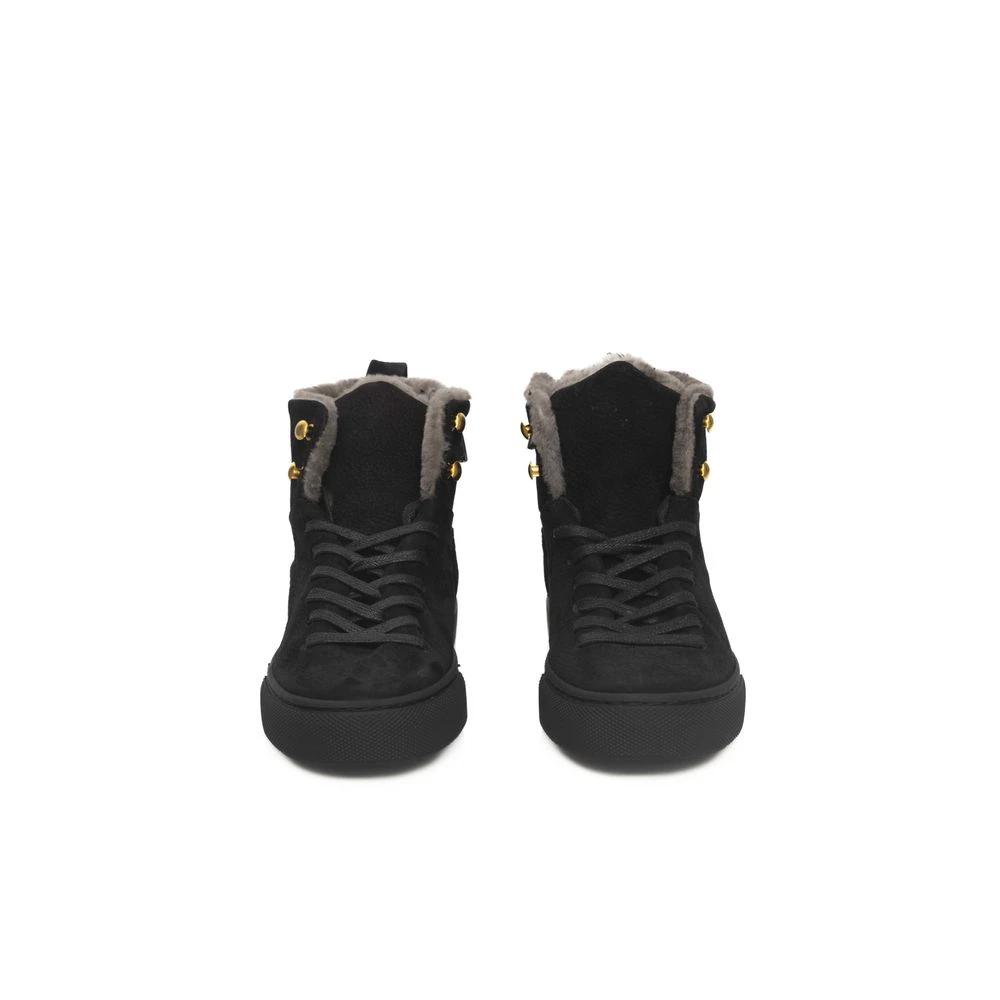 Baskets Cerruti 1881 en cuir de vachette noir pour femmes