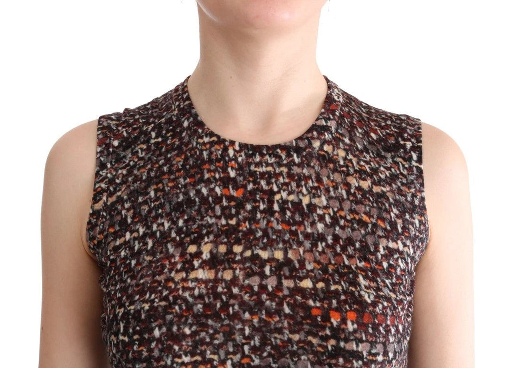 Dolce & Gabbana Multicolor Print Knit Top Wool T-shirt by Dolce & Gabbana