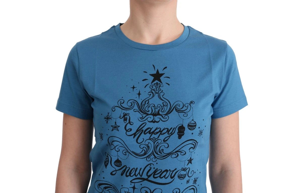 Dolce & Gabbana Blue Cotton 2017 Motive T-Shirt by Dolce & Gabbana