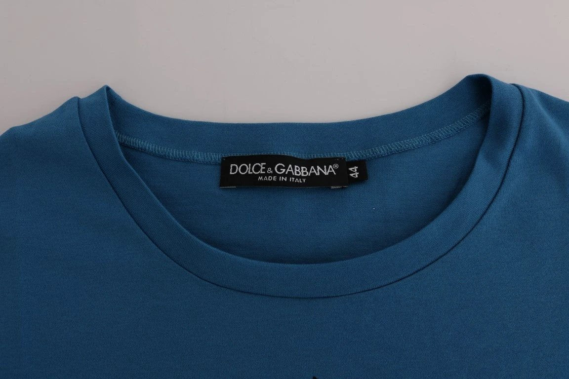 Dolce & Gabbana Blue Cotton 2017 Motive T-Shirt by Dolce & Gabbana