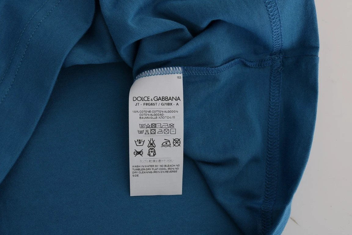 Dolce & Gabbana Blue Cotton 2017 Motive T-Shirt by Dolce & Gabbana