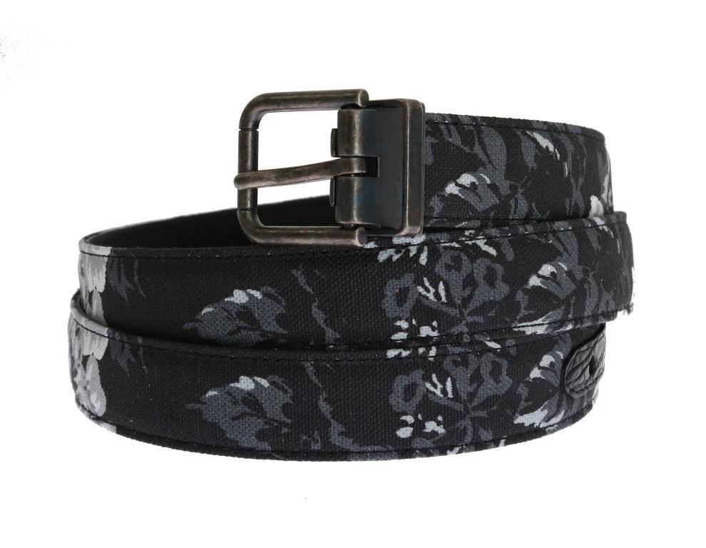 Dolce & Gabbana Black Cayman Linen Leather Belt by Dolce & Gabbana