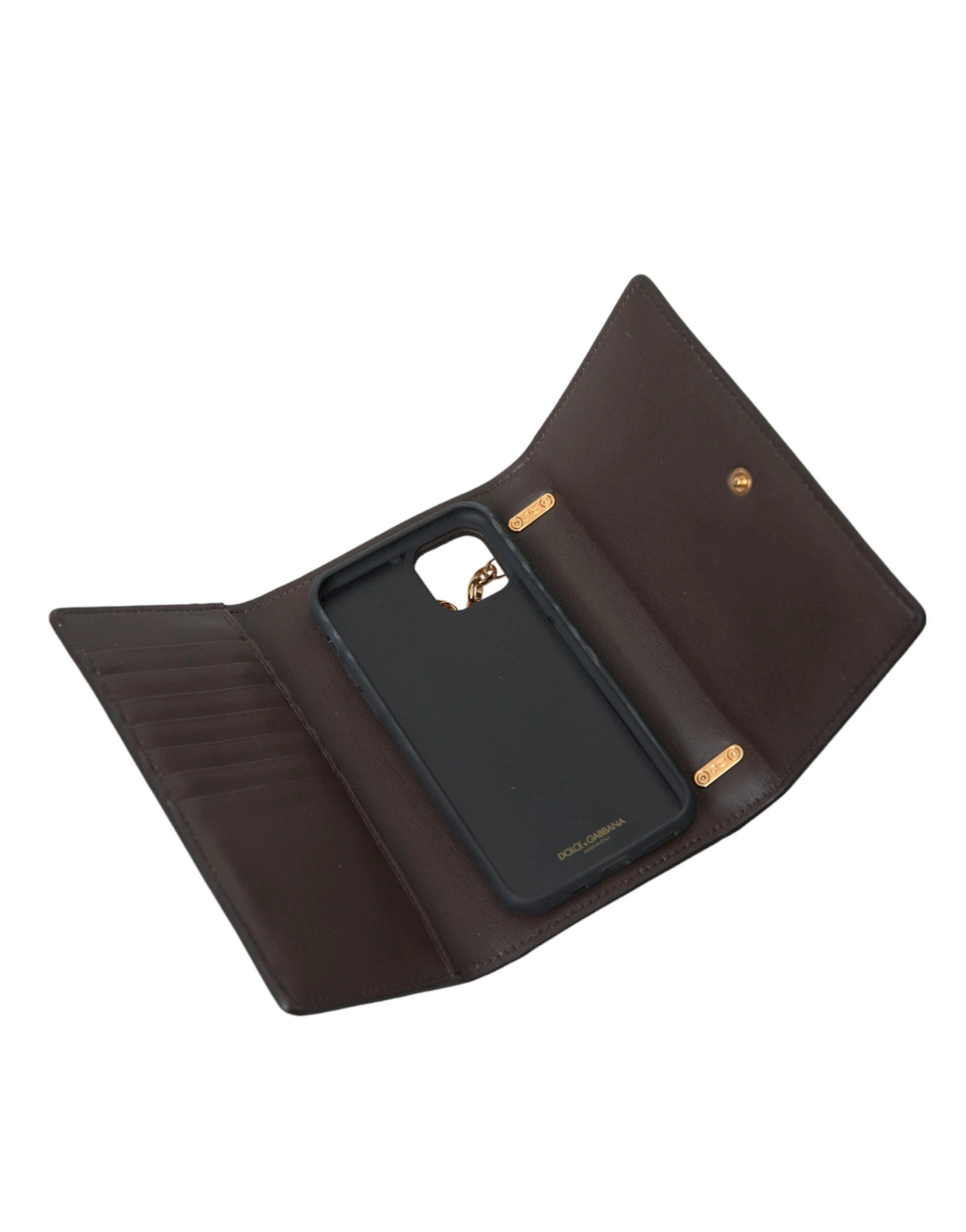 Dolce & Gabbana Brown Python Leather DG Girls Crossbody Phone Bag by Dolce & Gabbana