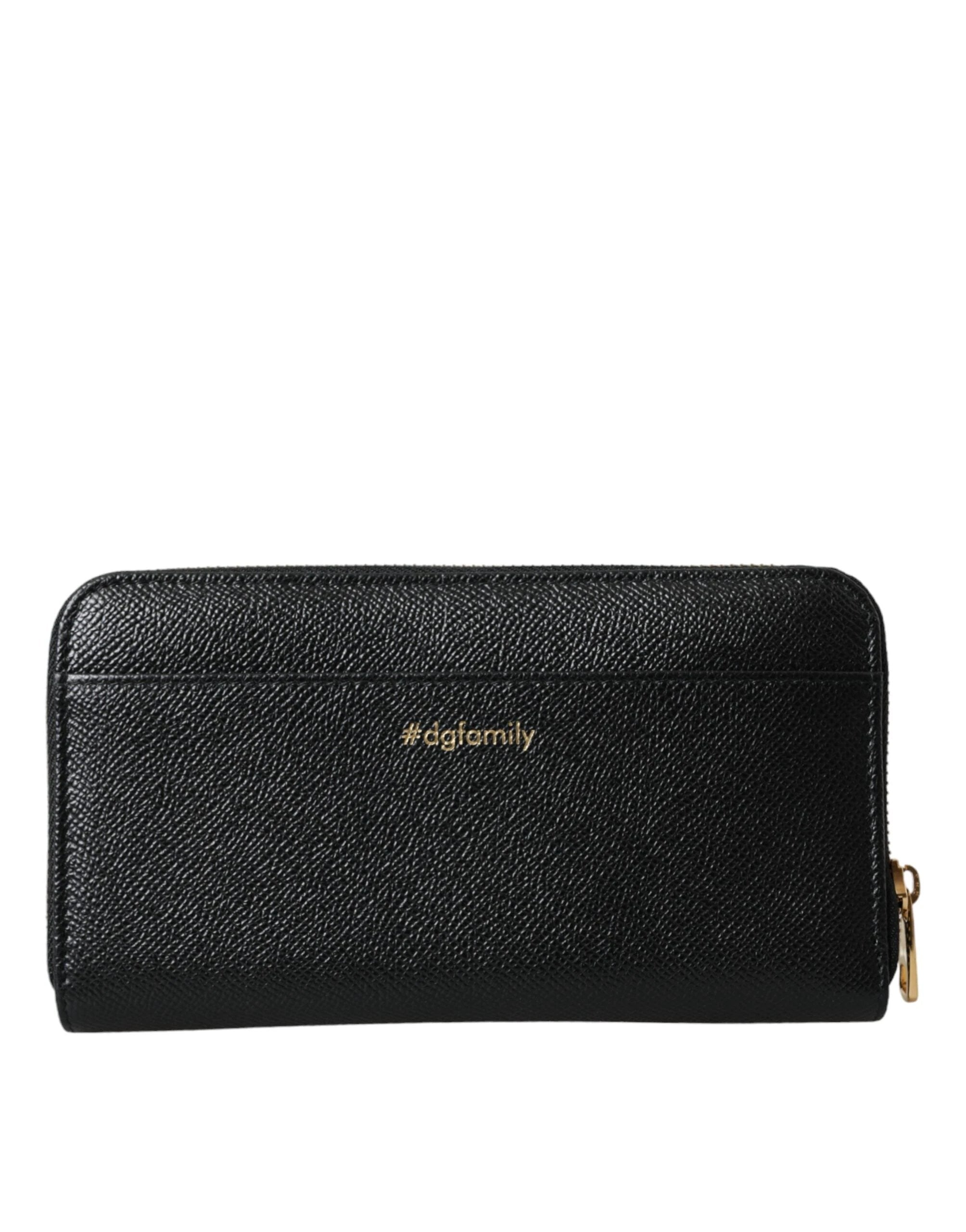 Dolce & Gabbana Black Blue Leather #DGFAMILY Zipper Continental Men Wallet by Dolce & Gabbana