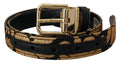 Dolce & Gabbana Multicolor Jacquard Leather Logo Buckle Belt by Dolce & Gabbana