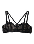 Dolce & Gabbana Black Floral Lace Nylon Balconcino Bra Underwear by Dolce & Gabbana