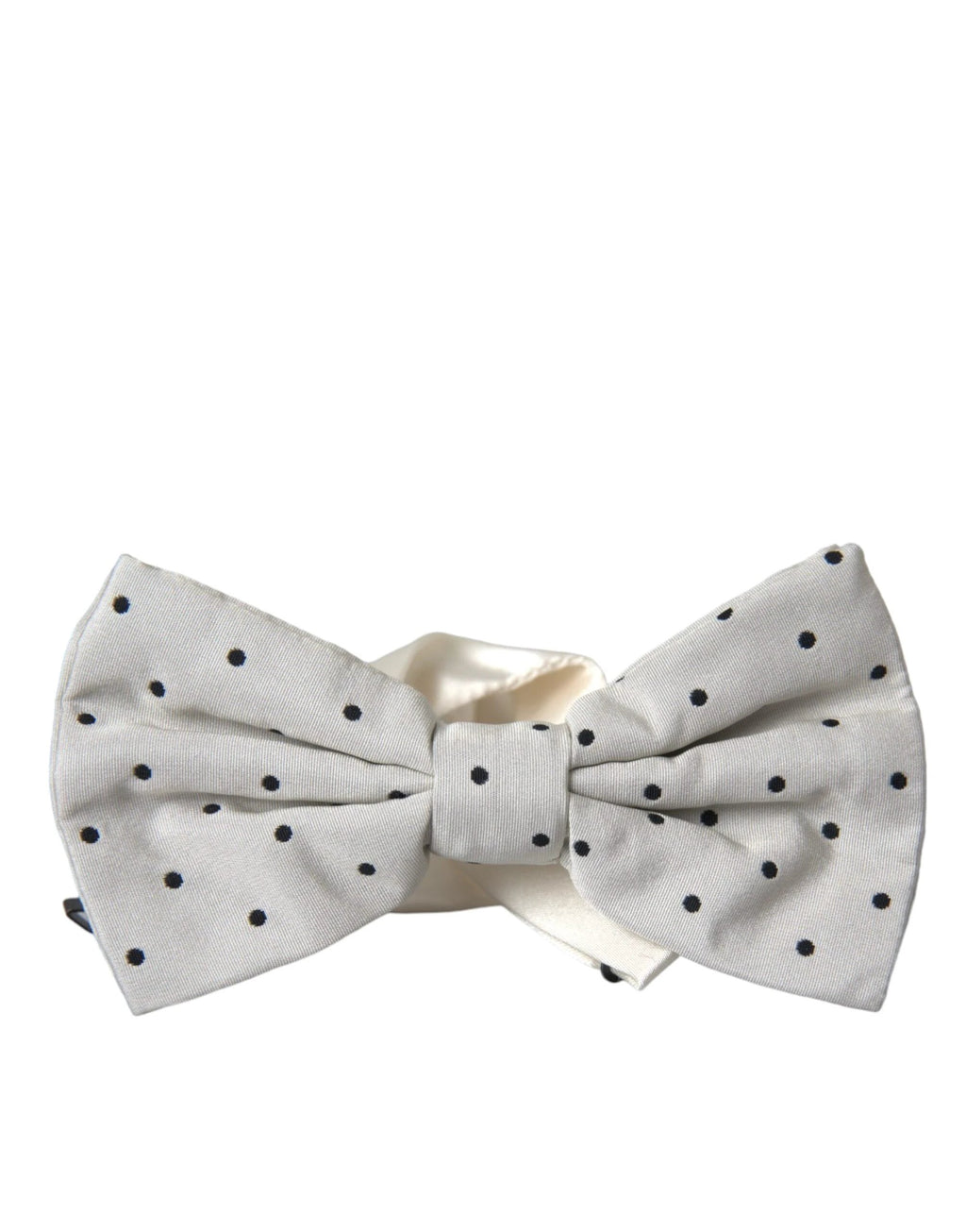 Dolce & Gabbana White Black Polka Dot Polyester Bow Tie Men by Dolce & Gabbana