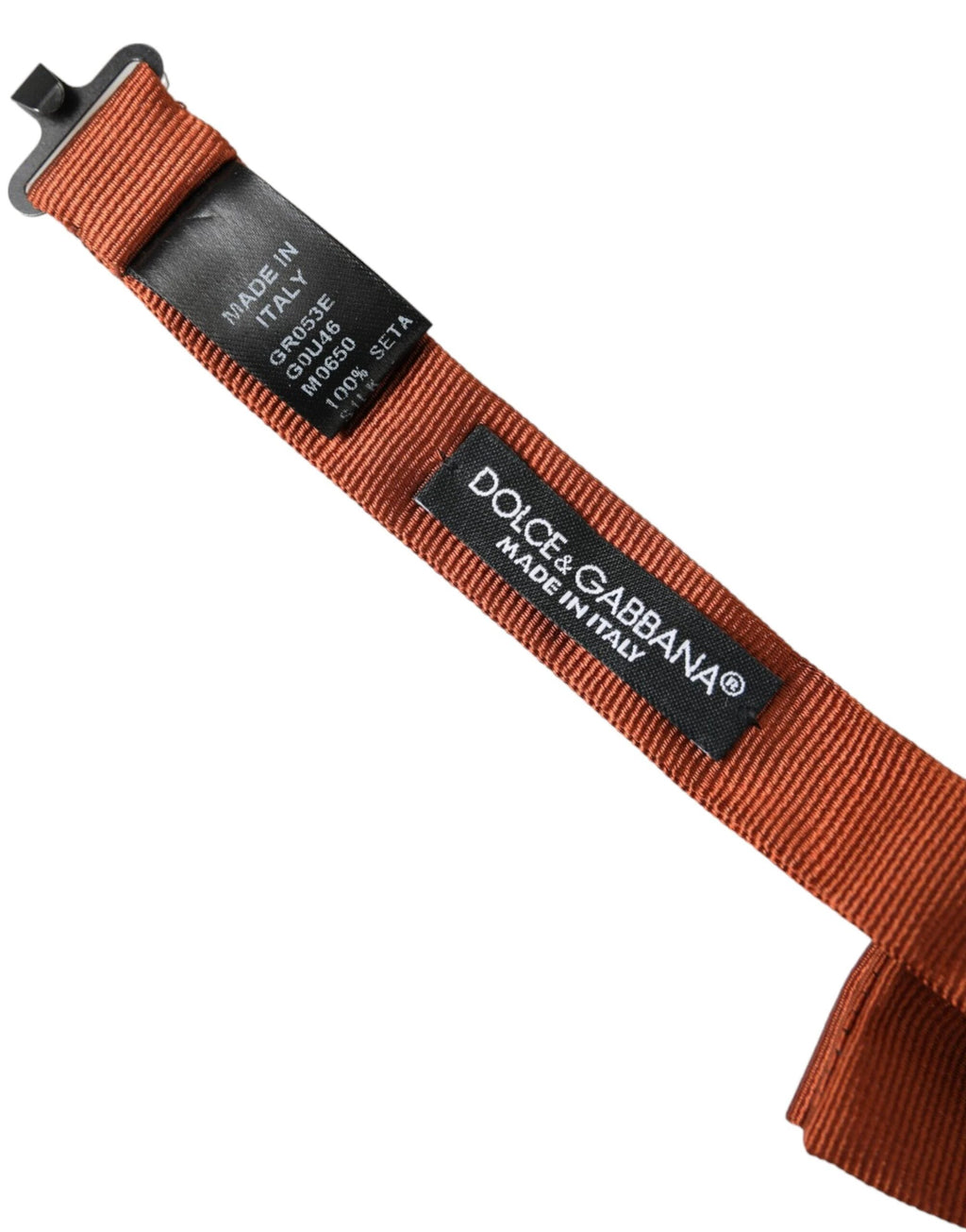 Dolce & Gabbana Brown Silk Adjustable Neck Men Bow Tie by Dolce & Gabbana