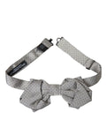 Dolce & Gabbana Gray Silk Adjustable Neck Men Bow Tie by Dolce & Gabbana