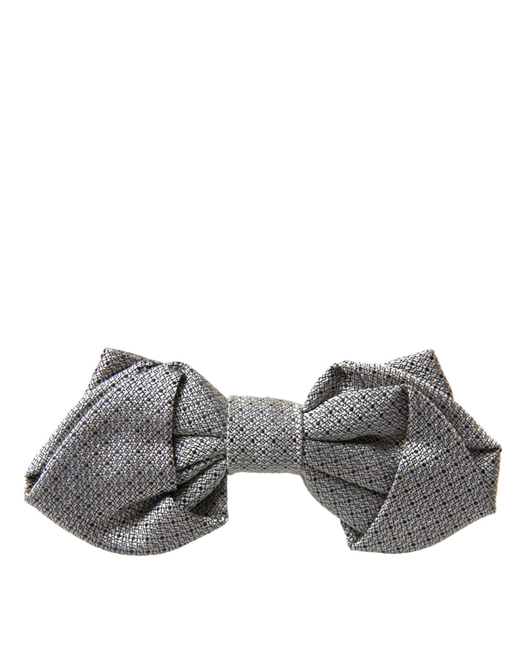 Dolce & Gabbana Gray Silk Adjustable Neck Men Bow Tie by Dolce & Gabbana