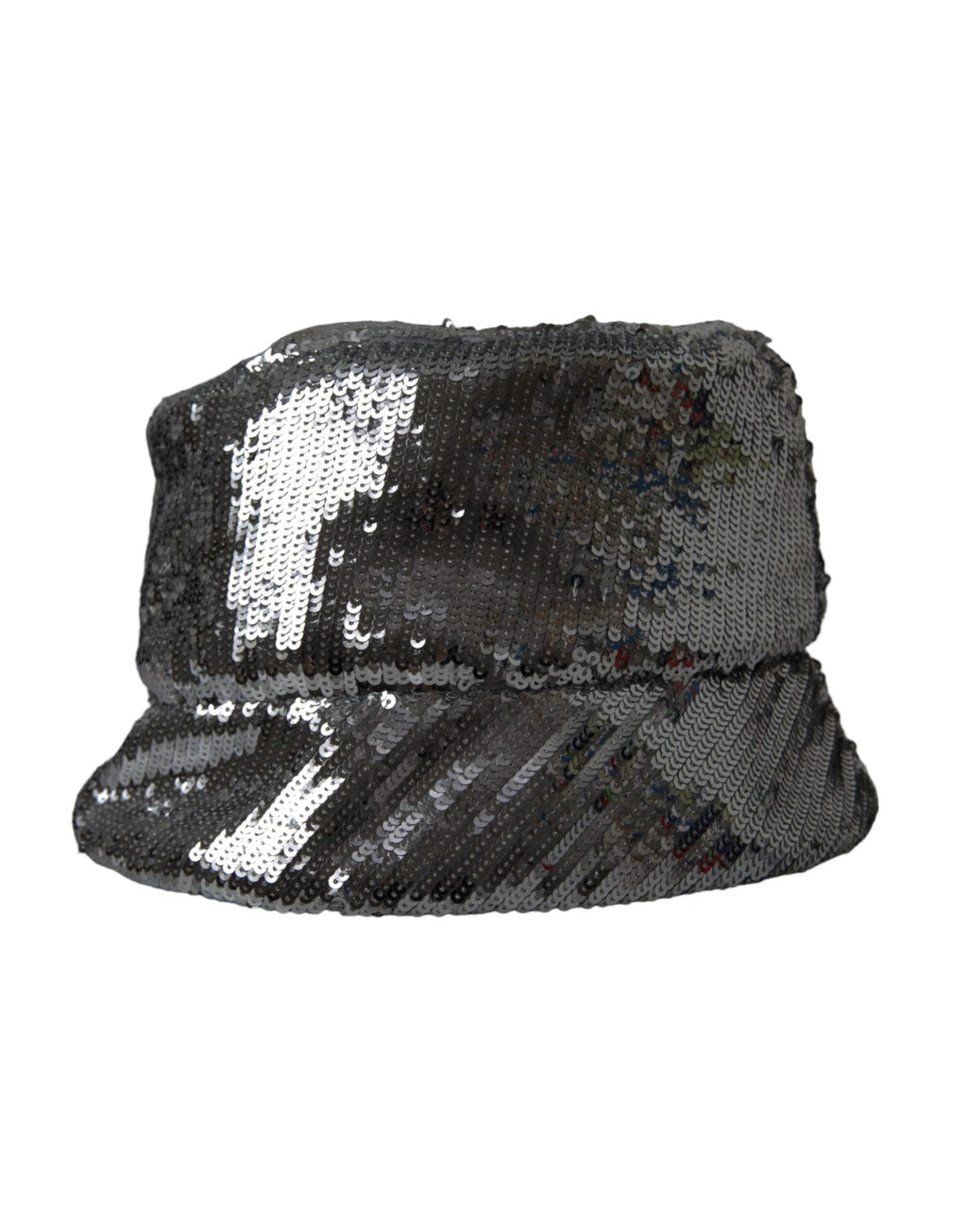 Dolce & Gabbana Silver Sequined Nylon Bucket Hat Men by Dolce & Gabbana