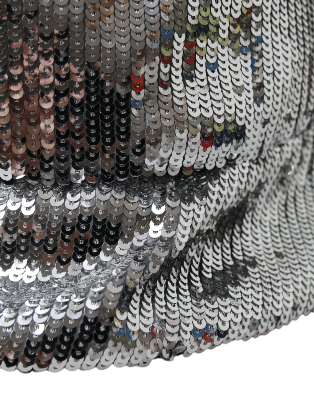 Dolce & Gabbana Silver Sequined Nylon Bucket Hat Men by Dolce & Gabbana