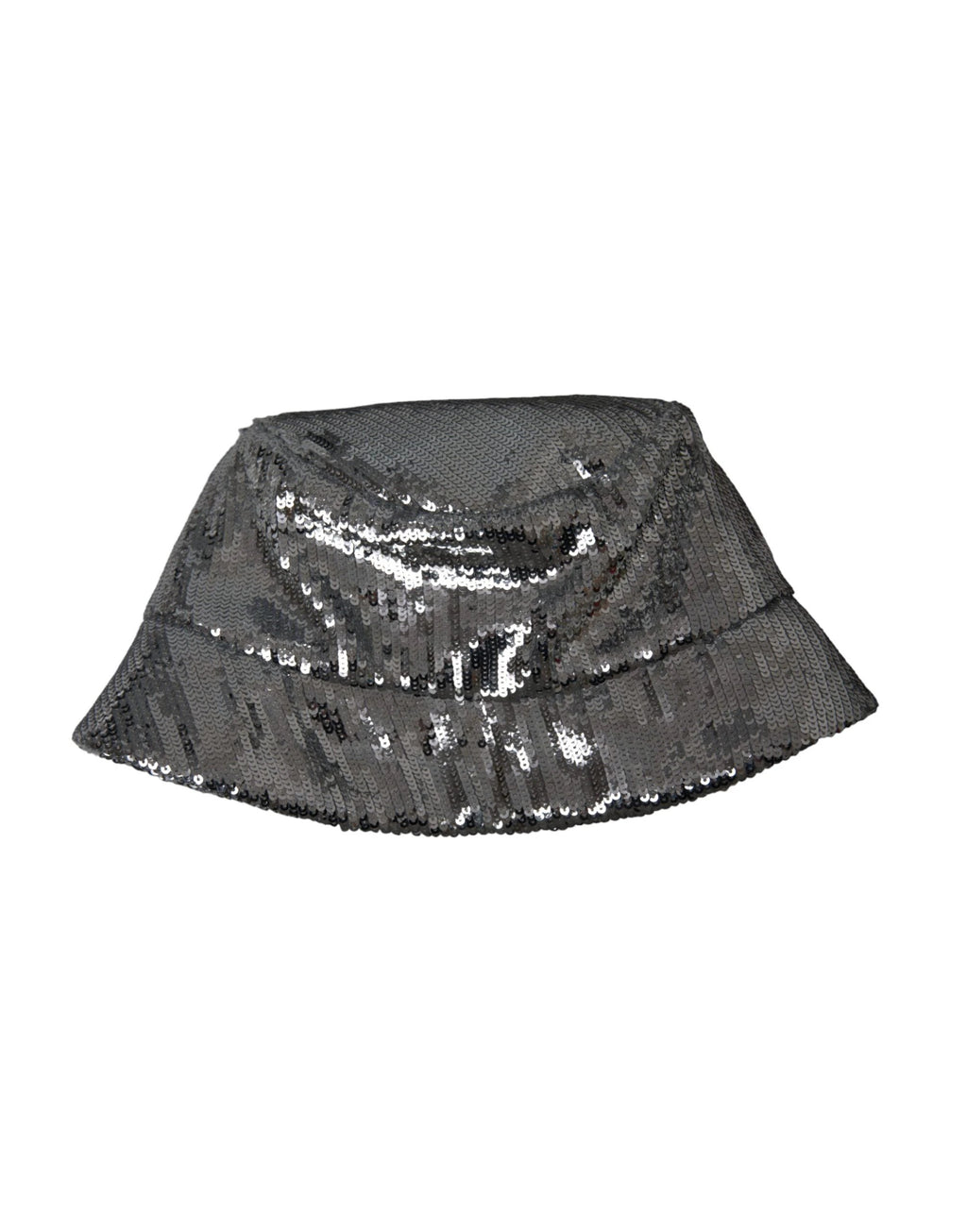 Dolce & Gabbana Silver Sequined Nylon Bucket Hat Men by Dolce & Gabbana