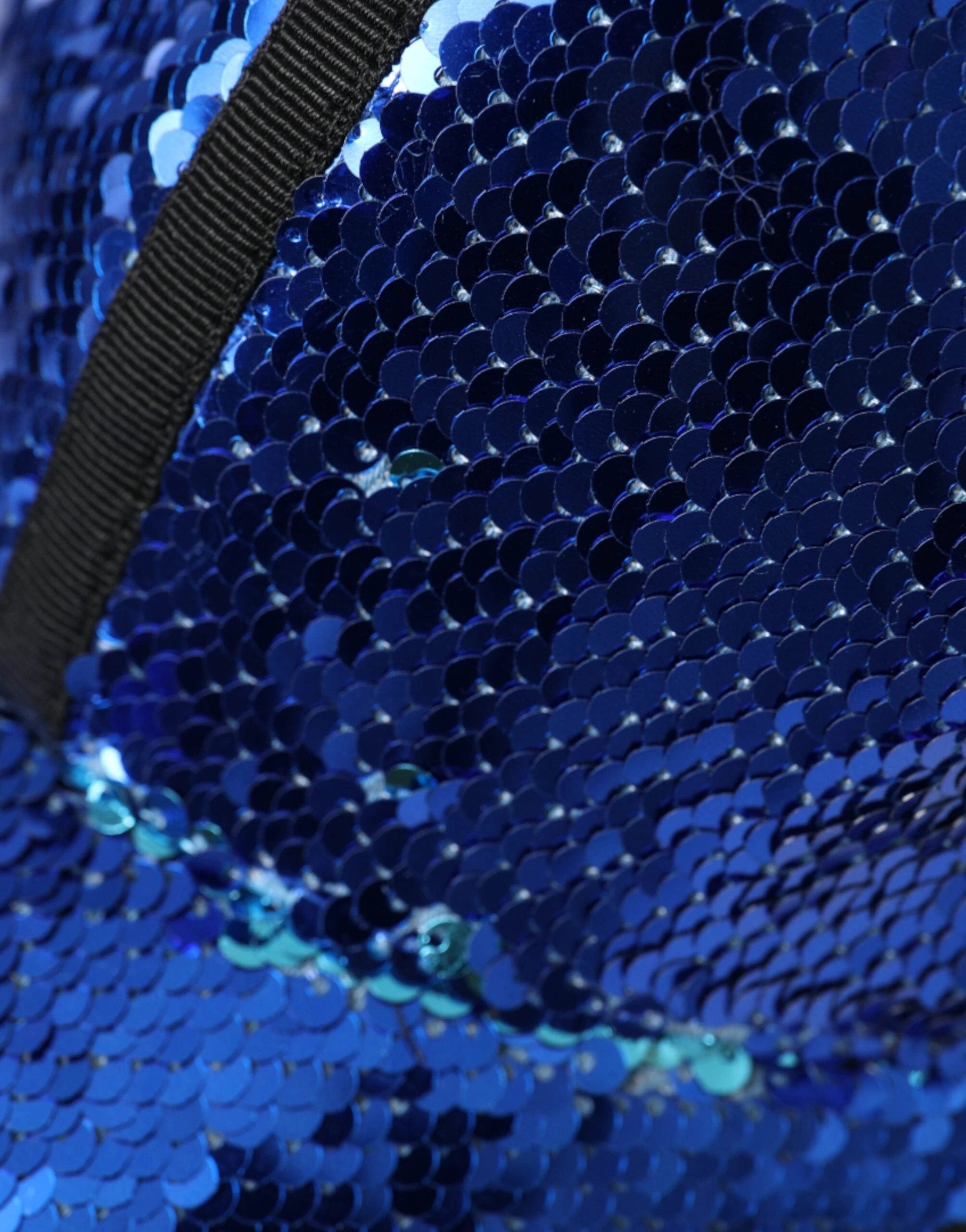 Dolce & Gabbana Royal Blue Sequin Baseball Hat Men by Dolce & Gabbana