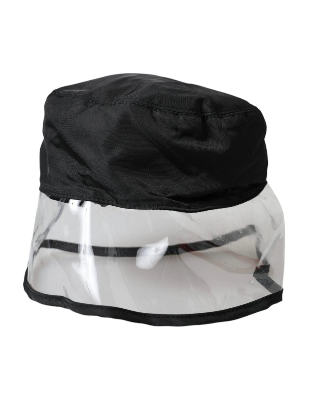 Dolce & Gabbana Black Polyester Plastic Bucket Hat Men by Dolce & Gabbana