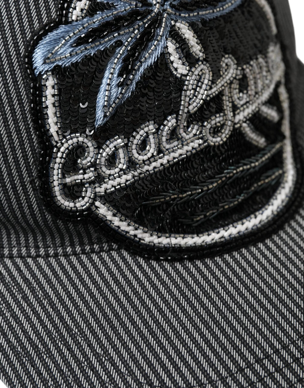 Dolce & Gabbana Black Cotton Embellished Baseball Hat Men by Dolce & Gabbana