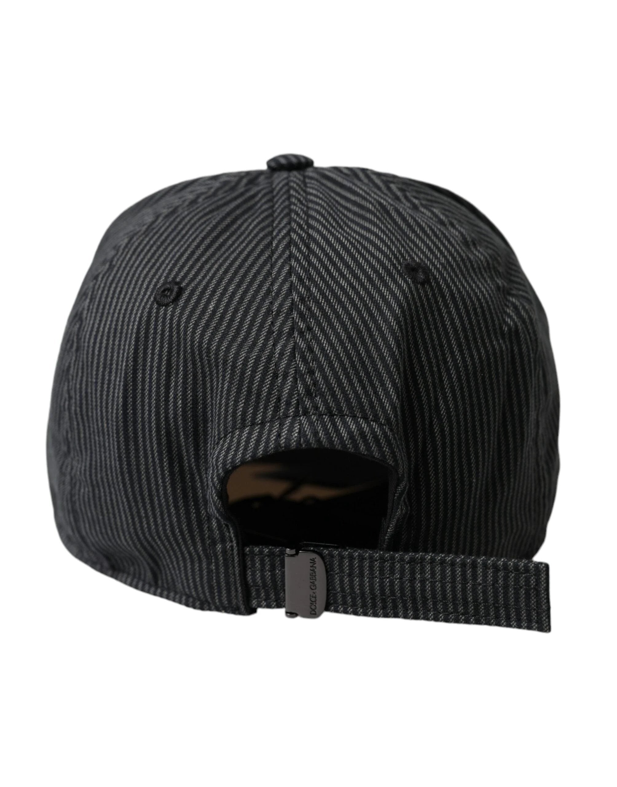 Dolce & Gabbana Black Cotton Embellished Baseball Hat Men by Dolce & Gabbana