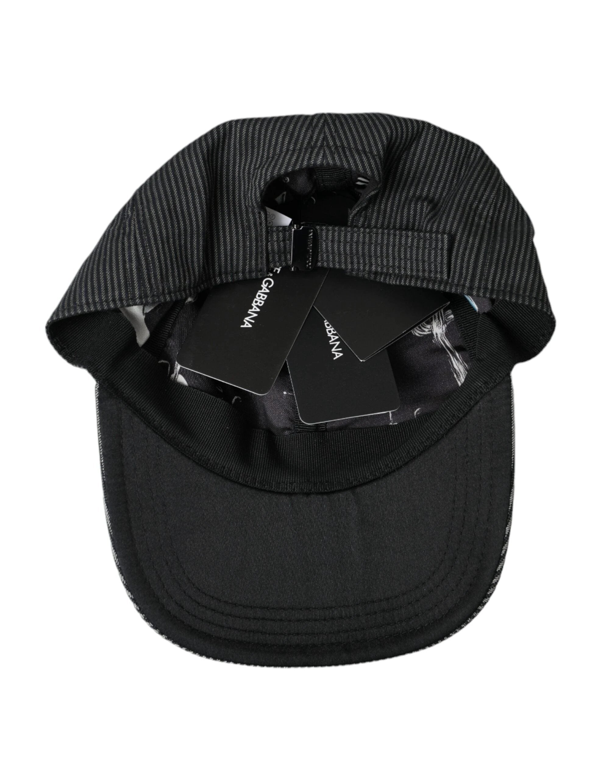 Dolce & Gabbana Black Cotton Embellished Baseball Hat Men by Dolce & Gabbana