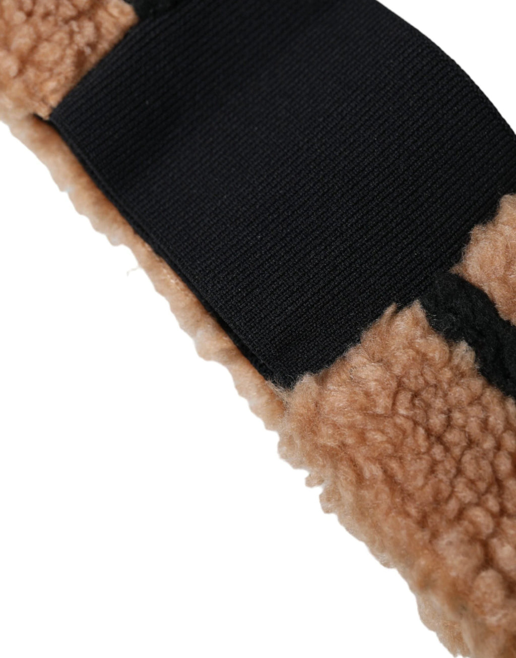 Dolce & Gabbana Brown Black Fleece Wool Head Band Hat Men by Dolce & Gabbana