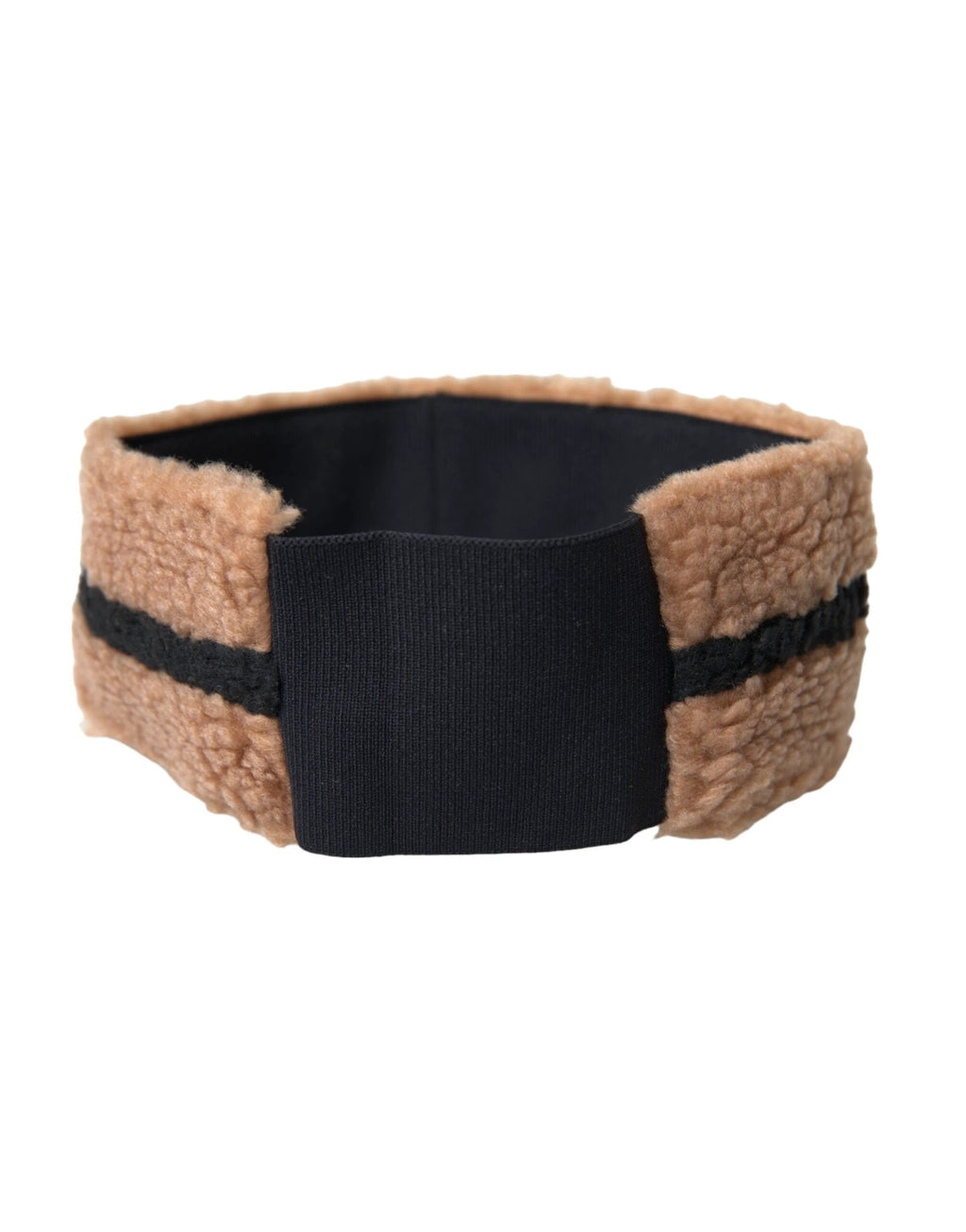Dolce & Gabbana Brown Black Fleece Wool Head Band Hat Men by Dolce & Gabbana
