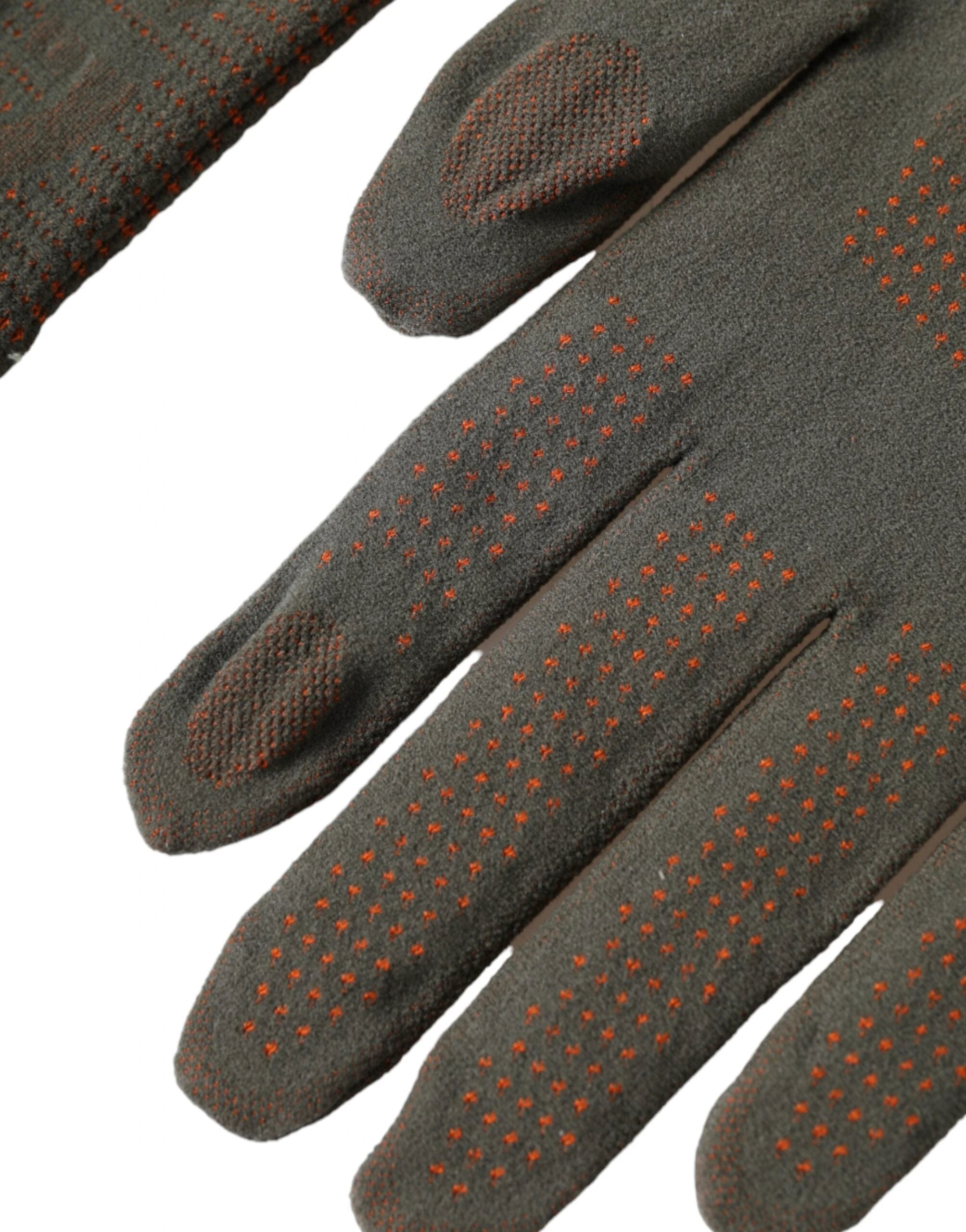 Dolce & Gabbana Brown Cotton Stretch Wrist Length Gloves by Dolce & Gabbana