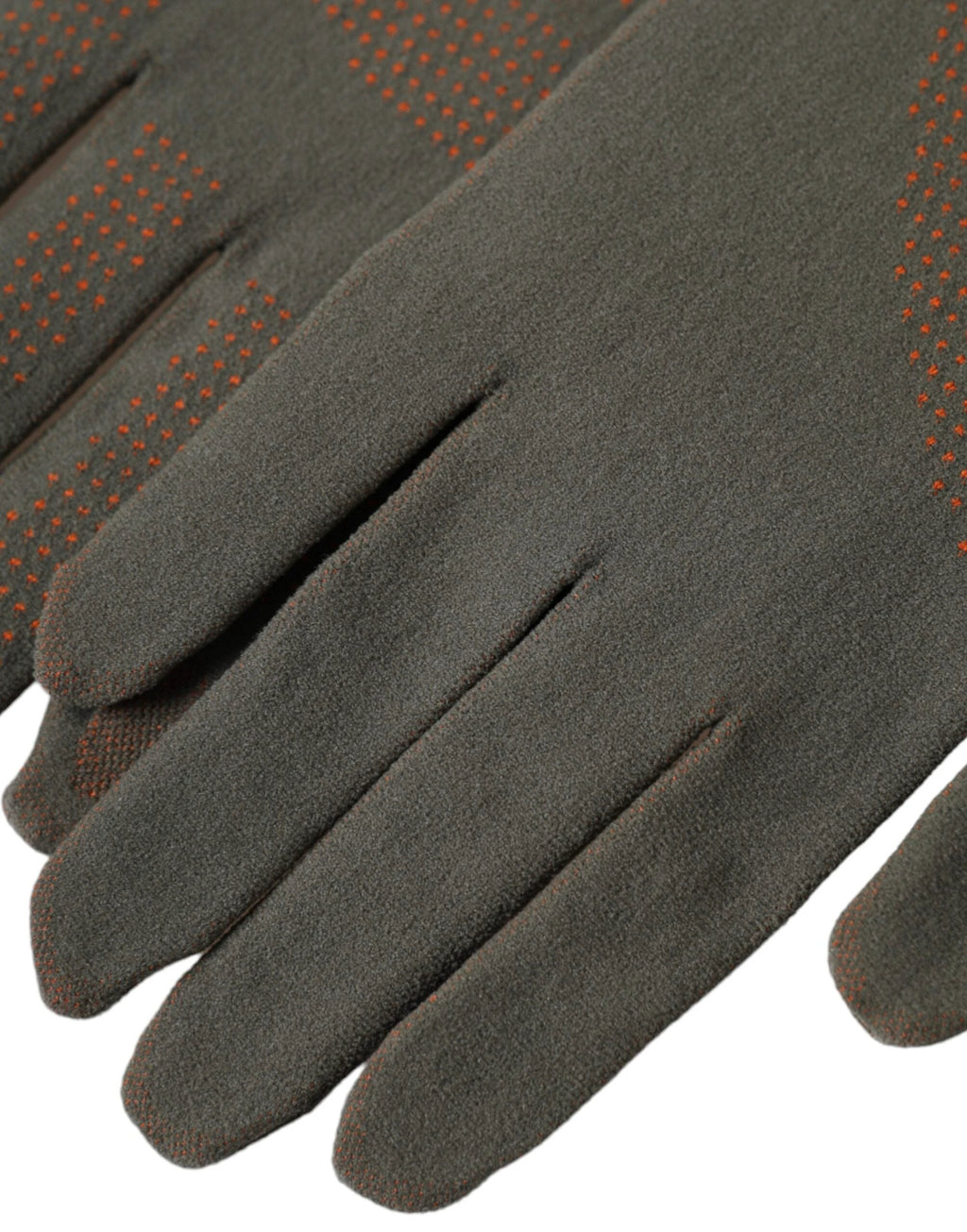 Dolce & Gabbana Brown Cotton Stretch Wrist Length Gloves by Dolce & Gabbana