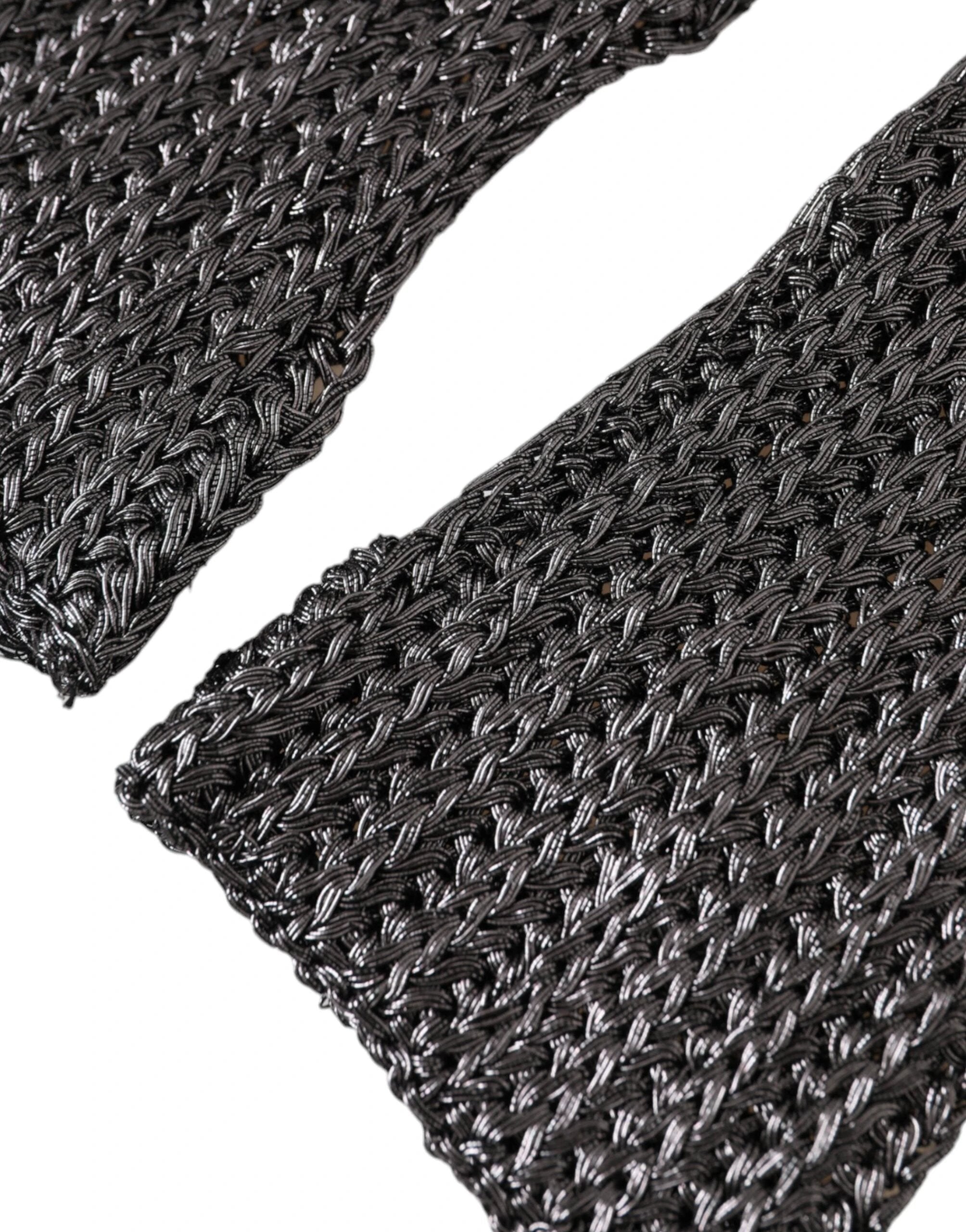 Dolce & Gabbana Gray Viscose Knitted Finger Less Gloves by Dolce & Gabbana
