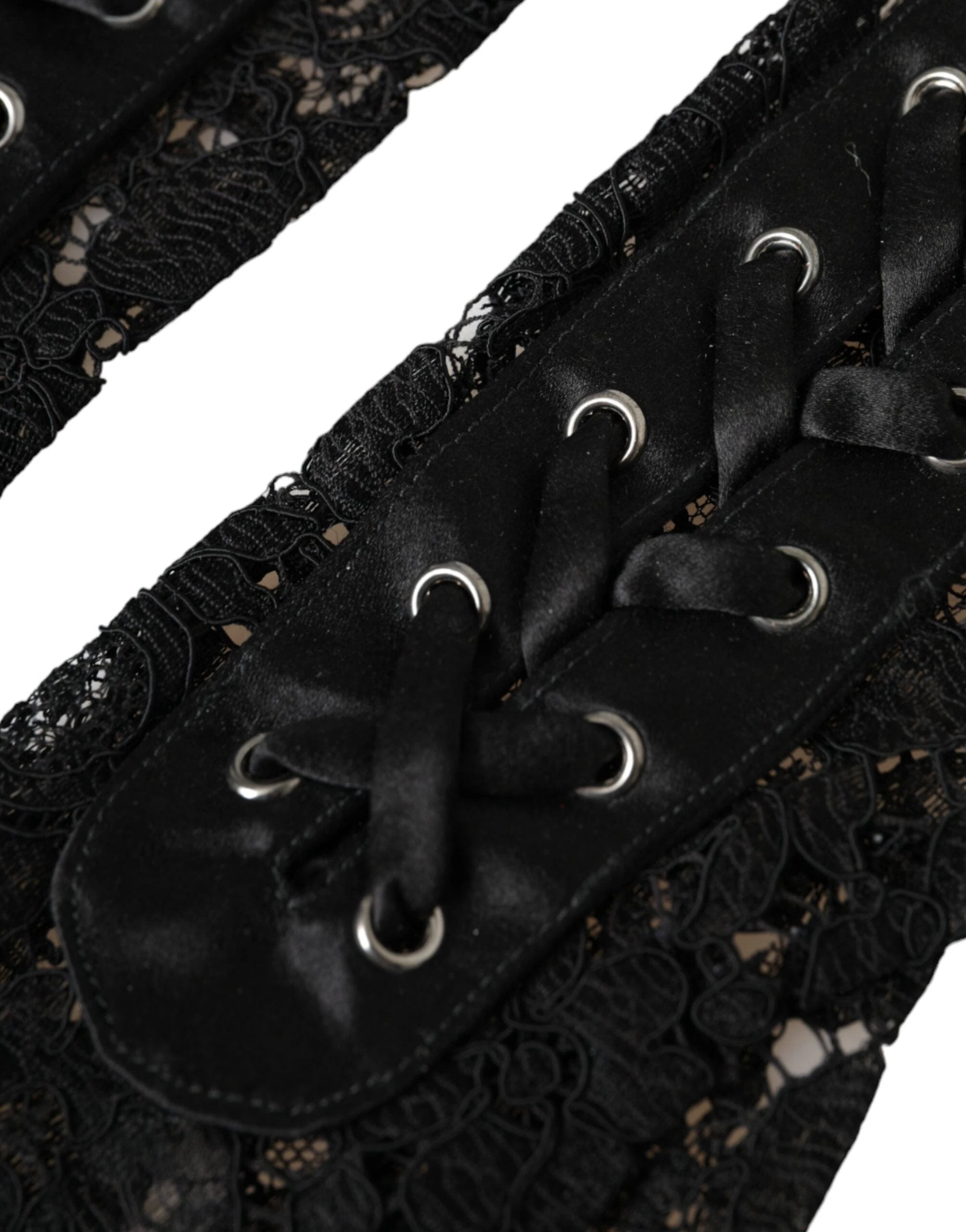 Dolce & Gabbana Black Taormina Lace Elbow Length Gloves by Dolce & Gabbana